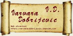 Varvara Dobrijević vizit kartica